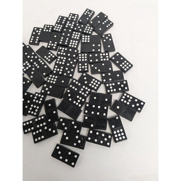 Vintage 55 Pieces Double Nine Wooden Dominos replacements - Picture 3 of 4